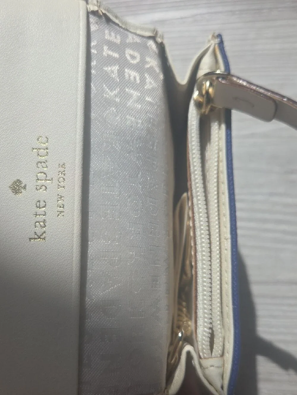 NWOT Kate Spade Purple Leather Keychain Wallet